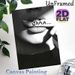 Shhh Silent Gesture Painting Poster, Monochrome Close-Up Lip & Finger Poster, Intriguing Stylish Decor Suitable For Bedroom, Living Room And Modern_maomaolike.com