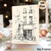 Vintage Building Sketch Painting Poster, Minimalist Hand-drawn Ink Street-side Building Poster, Artistic Sketch Design Adds Refined Charm, Ideal For_maomaolike.com