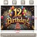 12th Birthday Party Banner - 2D Flat Polyester Backdrop With Balloons, Cake, Fireworks, Wall Hanging Photo Props, Party Decor_maomaolike.com