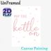 Pop The Kettle On Themed Painting Poster, Delicate Pink Calligraphy With Cherry Blossom Petals Poster, Warm Cozy Vibe Ideal For Kitchen & Dining Area_maomaolike.com