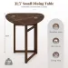 31.5" Small Folding Dining Table, Walnut Solid Wood Foldable Kitchen Table For 2 People_maomaolike.com