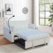 Modern Velvet Loveseat Futon Sofa Couch W/Pullout Bed,Small Love Seat Lounge Sofa With Adjustable Reclining Backrest,Toss Pillows, Pockets,Furniture For Living Room,3 In 1 Convertible Sleeper Sofa Bed_maomaolike.com