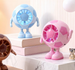 New Cute Dog Adorable Small USB Rechargeable Three-Speed Adjustable Desktop Bedside Household Handheld Electric Fan_maomaolike.com