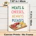 Meats & Cheeses Themed Painting Poster, Colorful Cartoon-style Charcuterie Platter Poster, Playful Food-themed Decor Ideal For Kitchen And Dining Room_maomaolike.com