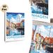 Copenhagen Harbor Themed Painting Poster, Vibrant Retro Style Poster, Scenic Waterfront With Colorful Buildings And Sailboats, Adds Charming Coastal_maomaolike.com