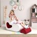 Teddy Kid Sofa Chair, Modern Kid Couch With 100% Sponge Filling, White_maomaolike.com