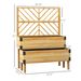 2 Tier Trellis Planter, Wooden Raised Garden Bed, Natural_maomaolike.com