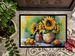 Sunflowers In Watercolor Doormat Front Door Mat Indoor Outdoor Rugs For Entryway, Non Slip Washable Low Pile, 24H X 36W_maomaolike.com