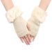 Unisex Short woolly gloves knitted wool warm fingertip half-finger gloves sleeves_maomaolike.com