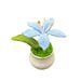 Cross-border Hot-selling Finished Products Potted Lily Martian Orchid Small Ornament Hand-woven Simulated Flower Desk Car Jewelry_maomaolike.com