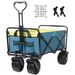 Collapsible Heavy Duty Beach Wagon Cart Outdoor Folding Utility Camping Garden Beach Cart With Universal Wheels Adjustable Handle Shopping_maomaolike.com
