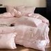 New Chinese Style Four-Piece Set Red Bed Sheet Butterfly Embroidery Cover Celebration Wedding Room Double Happiness Quilt Bedding_maomaolike.com