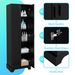 Storage Cabinet With Two Doors For Bathroom, Office, Adjustable Shelf, MDF Board_maomaolike.com