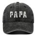 Unisex PAPA embroidered washed Sun Protection Sun hat men's and women's outdoor sports fishing sun shade baseball cap_maomaolike.com