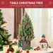 18 Inch Tall Unlit Miniature Snow-Flocked Tabletop Artificial Christmas Tree, Holiday Decoration With Pine Cones And Berries_maomaolike.com
