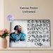 Ancient Alphabet Themed Painting Poster, Vintage Stylized Bearded Figure With Traditional Script Poster, Cultural Artistic Decor Ideal For Study Room_maomaolike.com