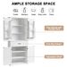 Bathroom Storage Cabinet With Doors And Drawer, Multiple Storage Space, Adjustable Shelf_maomaolike.com