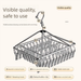 Stainless Steel Sock Rack With Multiple Clips, Household Clothes Hanger For Students' Dormitory, Underwear And Socks_maomaolike.com