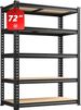 2000LBS Garage Shelving 72''H Storage Shelves Heavy Duty Shelving 5 Tier Metal Shelves For Garage Shelves 35.5"W X72"H X 15.8"D, Adjustable Shelving Unit For Basement Pantry Utility Rack Shelf_maomaolike.com