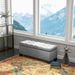 46" Storage Ottoman Bench, Upholstered End Of Bed Bench With Steel Frame, Button Tufted Storage Bench With Safety Hinges For Living Room, Entryway, Bedroom, Gray_maomaolike.com