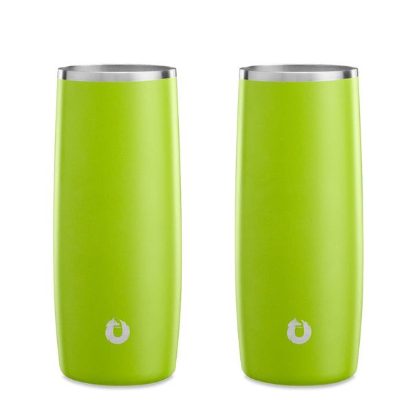 Stainless Steel Highball Cocktail Glass Set, Set Of 2 - Lime_maomaolike.com
