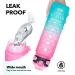 1L Sports With Straw And Time Marker Plastic Motivational Water Drinking Bottle Leakproof For Fitness Gym_maomaolike.com