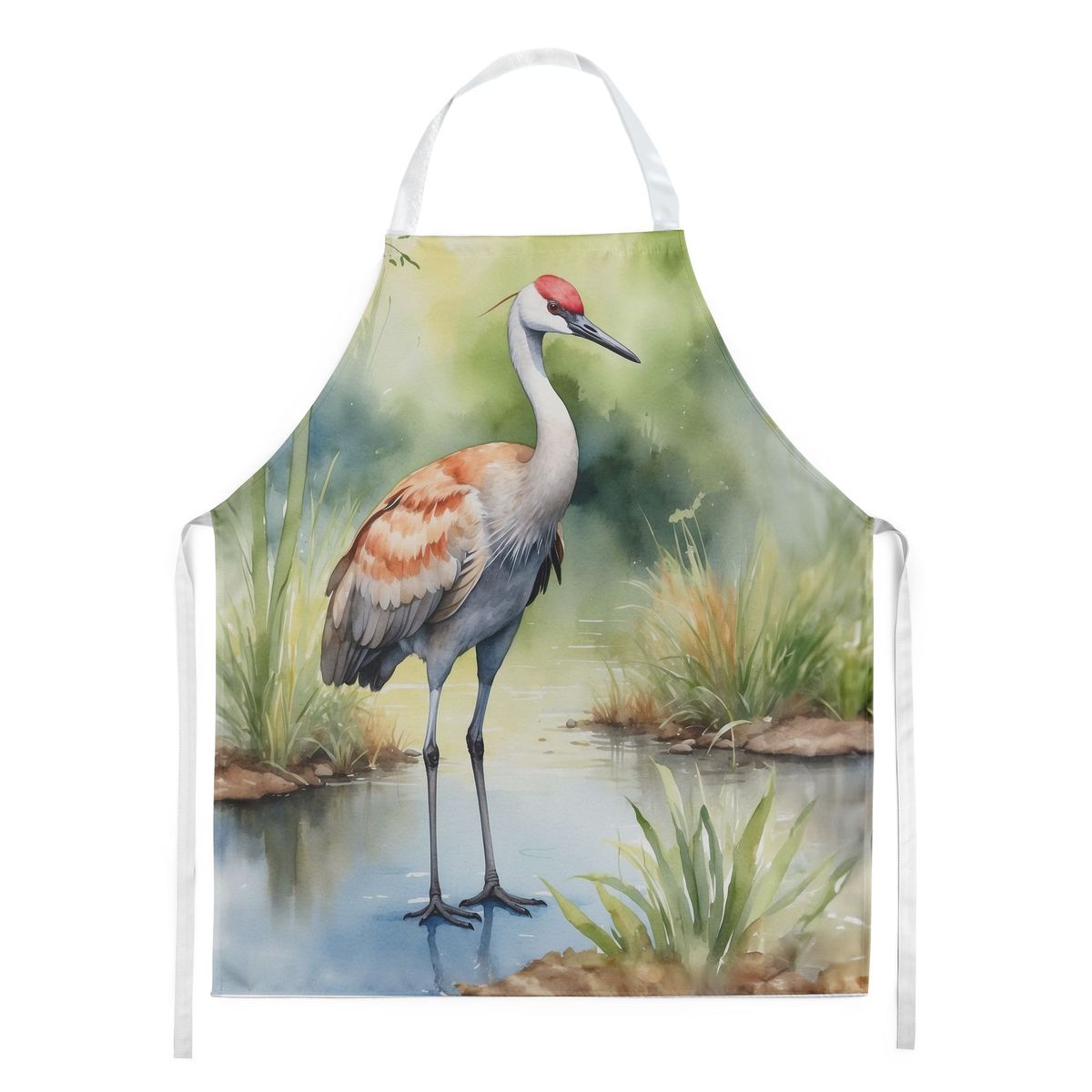 Sandhill Crane Apron Cooking Kitchen Server Baking Crafts Gardening For Adult Women Men, Unisex, Large, Multicolor_maomaolike.com