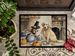 Yellow Lab Fall Kitchen Pumpkins Doormat Front Door Mat Indoor Outdoor Rugs For Entryway, Non Slip Washable Low Pile, 24H X 36W_maomaolike.com