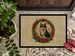 Finnish Lapphund Christmas Flowers Doormat Front Door Mat Indoor Outdoor Rugs For Entryway, Non Slip Washable Low Pile, 24H X 36W_maomaolike.com