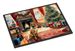 Finnish Spitz Cozy Christmas Doormat Front Door Mat Indoor Outdoor Rugs For Entryway, Non Slip Washable Low Pile, 24H X 36W_maomaolike.com