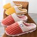 Smile Pop Women Confinement Soft Warm Non-slip Plush Home Men Winter Couple Cotton Slippers_maomaolike.com