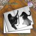 Music & Dance Themed Painting Poster, Monochrome Warm Joyful Scene Poster, Adds Lively Relaxed Vibe, Ideal For Bedroom, Living Room Wall Decor_maomaolike.com