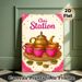 Chai Station Themed Painting Poster, Rich-toned Traditional Tea Set & Spices Scene Poster, Cozy Cultural Decor Option For Kitchen, Tea Room Or Dining_maomaolike.com