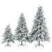 Pre-Lit Spruce Snow Flocked Christmas Tree Set-4 Ft, 6 Ft, 7.5 Ft Artificial Hinged Xmas Tree With 800 Warm-Yellow & Colorful LED Lights, 8 Flashing Modes, Holiday Office Home Décor_maomaolike.com
