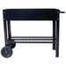 Products Elevated Mobile Raised Ergonomic Metal Planter Garden Bed For Backyard, Patio W/Wheels, Lower Shelf, Black_maomaolike.com