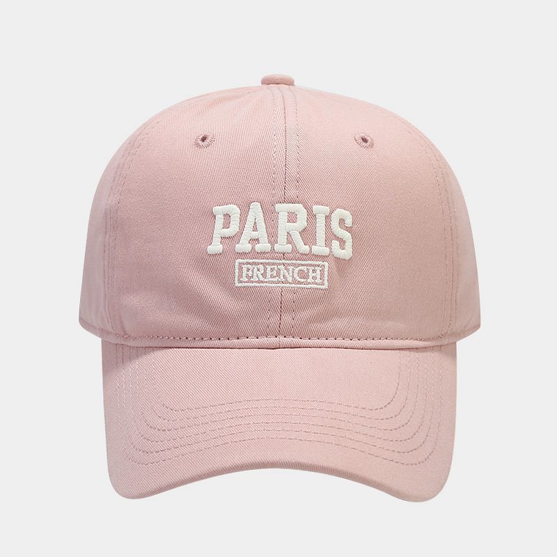 Unisex Simple PARIS letter embroidered baseball cap with Sun protection pair soft cap_maomaolike.com