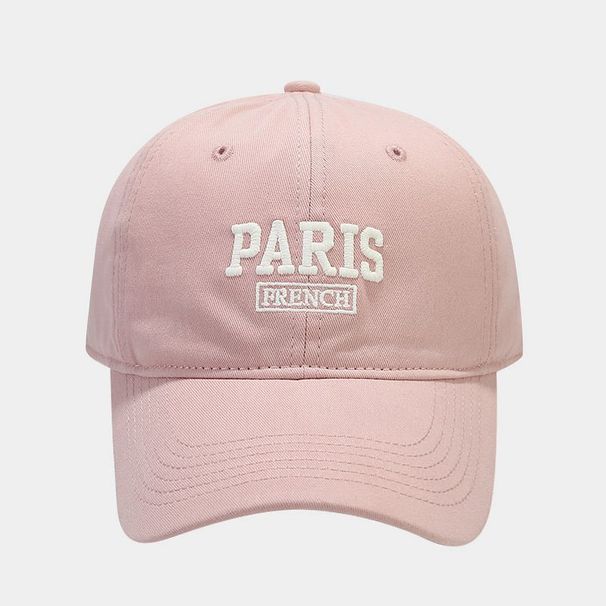 Unisex Simple PARIS letter embroidered baseball cap with Sun protection pair soft cap_maomaolike.com