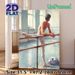 Male Ballet Dancer Painting Poster, Warm Impressionist-style Barre Stretching Scene Poster, Graceful Artistic Wall Decor Suitable For Dance Studio_maomaolike.com