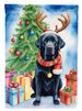 Black Labrador Retriever Christmas Reindeer House Flag Large Porch Sleeve Pole Decorative Outside Yard Banner Artwork Wall Hanging, Polyester, House Size, Multicolor_maomaolike.com