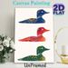 Bohemian Loon Painting Poster, Vibrant Folk-art Style Poster, Eye-catching Decorative Piece With Three Colorful Stylized Loons, Suitable For Living_maomaolike.com