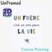 French Brother Friendship Quote Painting Poster, Soft-toned Minimalist Typography Poster, Warm Sibling-themed Decor Suitable For Bedroom, Living Room_maomaolike.com