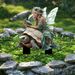 Acrylic Garden Ground Creative Potted Plant Ornament Insert Decor,Elegant Fairy & Ancient Giant Turtle Figurine Yard Lawn Outdoor Landscape Decoration_maomaolike.com