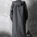 Black Fashion Adult Waterproof Long Raincoat Women Men Rain Coat Hooded For Outdoor Hiking Travel Fishing Climbing_maomaolike.com