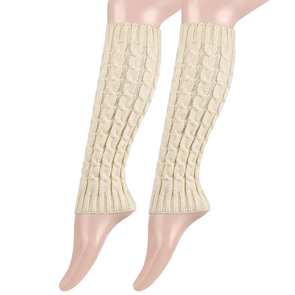 Unisex Warm woolen socks knitted leg warmers Ladies Pile pile leg warmers Fashion leg warmers_maomaolike.com
