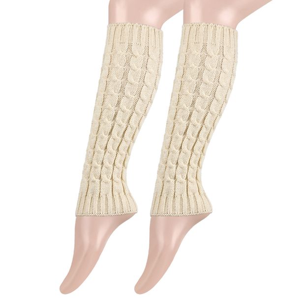 Unisex Warm woolen socks knitted leg warmers Ladies Pile pile leg warmers Fashion leg warmers_maomaolike.com