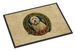 Old English Sheepdog Christmas Flowers Doormat Front Door Mat Indoor Outdoor Rugs For Entryway, Non Slip Washable Low Pile, 24H X 36W_maomaolike.com