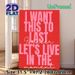 Inspirational Quote Painting Poster, Bold Red & Pink Typographic Poster, Heartfelt Motivational Text To Cherish Present Moments, Ideal For Bedroom_maomaolike.com