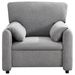 Modern Accent Chair, Chenille Oversized Arm Chair, 38 Inches Wide, Comfortable Cushioned Single Casual Sofa Chair, Suitable For Living Room, Bedroom Reading Chair,Grey_maomaolike.com