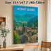 Mont-Dore Townscape Painting Poster, Vibrant European Mountain Village Scene Poster, Charming Scenic Artwork For Living Room, Bedroom Or Office_maomaolike.com