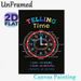 Telling Time Painting Poster, Vibrant Race Car Clock Graphic Poster, Educational Tool To Learn Time Reading And Conversions, Ideal For Classroom Or_maomaolike.com